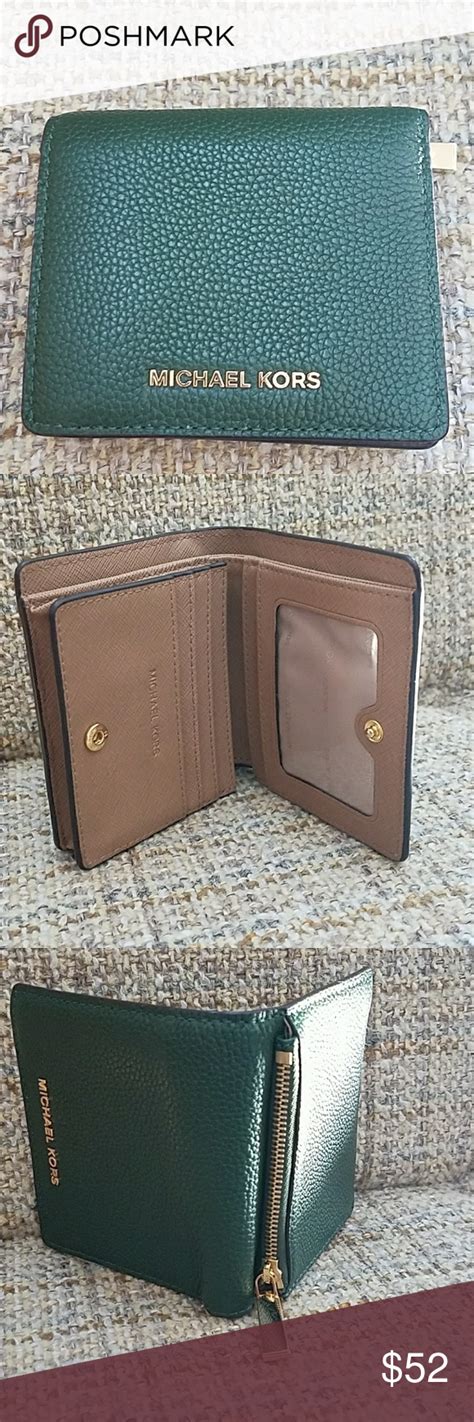 amazon green michael kors wallet